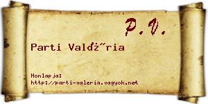 Parti Valéria névjegykártya